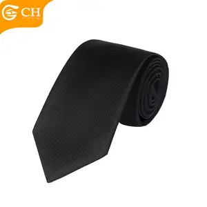 Fornecedores Por Atacado de China Barato Vermelho Marinha Gravata 100% Poliéster Multicolor Plain Black Tie Gravata Dos Homens