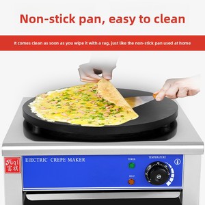 Macchina Elettrica per <span class=keywords><strong>Crepes</strong></span> da 3000W, Max 300 ℃ Piastra Elettrica Commerciale Automatica in Acciaio Inox, 2300 pz/ora per Snack e Alimenti - Product Image 1