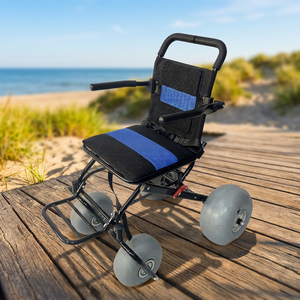 Sillas de ruedas para playa en oferta, ligeras, plegables, TerraWheels, silla de ruedas todoterreno para playa y uso en exteriores - Product Image 1