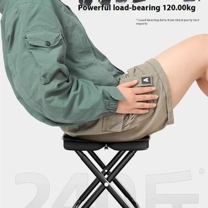 كرسي حديقة صغير خفيف الوزن معدني بالكامل بتصميم حديث للتخييم في الهواء الطلق - Product Image 2