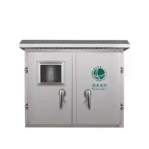 Armoire de commande électrique personnalisée Boîtier métallique étanche Boîtes de panneaux électriques à double porte durables