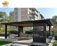 Fábrica profesional personalizada cuatro estaciones pérgola de aluminio Gazebo y pabellón persianas eléctricas y toldos de jardín