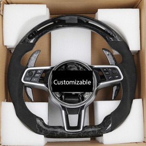 Compatible avec GT2, GT2RS, GT3, GT3RS, GT4, Cayenne, Macan, Panamera 991/997, mise à niveau du volant en carbone forgé avec affichage LED - Product Image 1