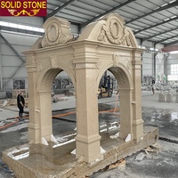 Vente chaude personnalisé granit luxe design monument grande taille famille beige marbre granit mausolée