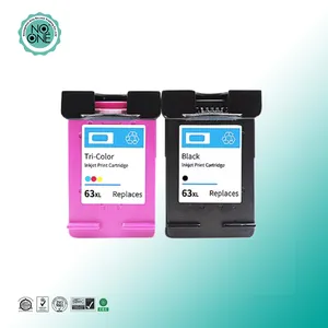 Cartuchos de tinta de recarga de color remanufacturados 63XL 63 XL negro para HP Deskjet Inkjet para impresora HP63XL 1110 4650 2131 3630 4520