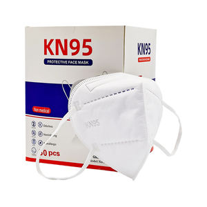 หน้ากากอนามัยแบบใช้แล้วทิ้งสำหรับผู้ใหญ่หน้ากาก Kn95ดำ KN95แบบใช้แล้วทิ้งพร้อมปากแบบแพ็คแต่ละโลโก้ - Product Image 5