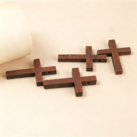 Cruz de Madera Sencilla para Iglesia, Crucifijo de Confort Sagrado, Mecanizado CNC, Brochado, Electroerosión por Hilo, Perforación, Decoración Religiosa al por Mayor