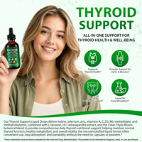 ArtoaLab Gouttes liquides naturelles végétaliennes à base d'herbes pour le soutien de la thyroïde avec Iode, Sélénium, Zinc, Ashwagandha, Curcuma, Vitamine C, B12, D3