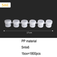 Pot de peinture acrylique non toxique multifonctionnel de 5ml, récipient de stockage transparent pour enfants, cours d'art, peinture sur toile.