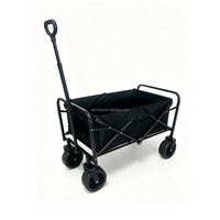 Chariot de plage pliable robuste pour le camping, capacité de 300 L, chariot utilitaire à grande capacité avec 4 roues pour le jardin, la maison, chariot roulant