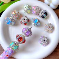 Perles de strass en cristal haut de gamme faites à la main pour stylos DIY, perles intercalaires robustes et étincelantes, breloques pour sangles de téléphone