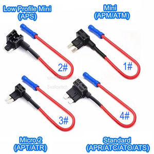 Kit Adaptor Sambungan Sirkuit Mini 12V Fuse Tap Profil Rendah Micro2 ATS Fuse Holder Otomotif Kabel Tugas Berat Isolasi PVC - Product Image 6