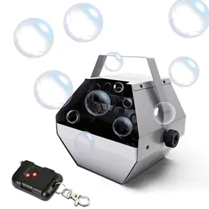 Automatic Stage DMX Remote Control Dry Ice Bubble Machine Black Silver Fog And Smoke Effects