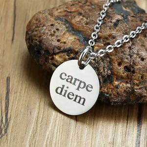 Pendentif rond vierge à estampillage personnalisé, lettre gravée monogramme, breloque à <span class=keywords><strong>disque</strong></span> en acier inoxydable pour femmes, accessoires - Product Image 4