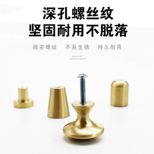 Geometric Cabinet Knobs Brushed Gold <b>Copper</b> Minimalist Furniture <b>Handle</b> Drawer Door Pulls - Product Image 5