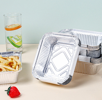 Aluminium-Backformen Quadratische Kuchenformen - Alufolienformen - Einweg-Lebensmittelbehälter Ideal zum Kochen, Erhitzen, Aufbewahren und Vorbereiten von Speisen