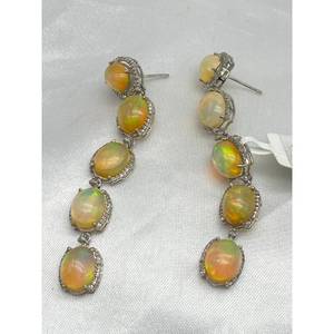 <b>Top</b> selling Luxury <b>Earring</b> Set 925 Sterling Silver, OPAL Gift Party Wedding Anniversary Engagement Religious Ceremonies Events - Product Image 4