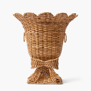 Elegante Urna con Base de <span class=keywords><strong>Mimbre</strong></span>, <span class=keywords><strong>Florero</strong></span> de Ratán Tejido a Mano para Flores Secas, <span class=keywords><strong>Florero</strong></span> de Mesa Minimalista de Ratán Hecho en Vietnam - Product Image 1
