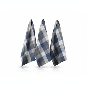 Collection de torchons de cuisine tricolores, bleu français, 3 pièces | Design Imports - Product Image 1