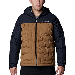 Custom <b>Packable</b> Men's Lightweight Windproof Hooded Down Coat with 100% Down Filling Casual Winter <b>Jacket</b> with Storage Pouch - Product Image 1