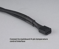 Adaptor Kipas Komputer Bekas 4-Pin Kabel Patch Jaringan Motherboard 15CM Kabel Tembaga PVC Terminal PWM S