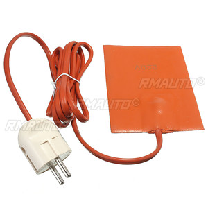 แผ่นทำความร้อนซิลิโคน 250W สำหรับบล็อกเครื่องยนต์ ถังไฮดรอลิก แผ่นทำความร้อนอ่างน้ำมันเครื่อง พร้อมปลั๊ก EU 220V ขนาด 9x13 ซม. - Product Image 6
