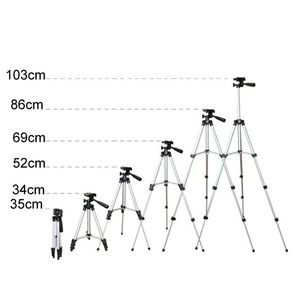 Trípode ajustable para transmisión en vivo, patas plegables de 4 secciones, de aleación de aluminio para DSLR y cámara Digital - Product Image 4