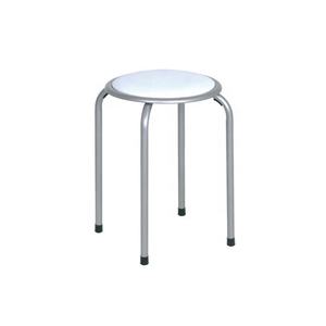 Tabouret empilable en métal avec siège rembourré en vinyle souple - Product Image 6