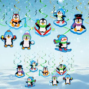 40 Pcs Penguin Theme Hanging Swirls forniture per la decorazione della festa di compleanno