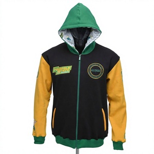 Premium Custom Wholesale Cotton Fleece <b>Zip</b>-<b>Up</b> Hoodie for Men with Front Embroidery and Back Applique Casual Style - Product Image 1