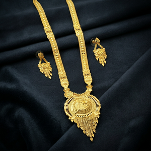 ชุดเครื่องประดับทองคำแท้ 14K 18K 24K แบบยาวสำหรับงานแต่งงาน ขายส่ง, ชุดเครื่องประดับทองคำแบบยาวขึ้นรูปด้วยเทคนิคไมโครฟอร์มิ่ง, ชุดเครื่องประดับทองคำแบบยาวลายดั้งเดิม - Product Image 1
