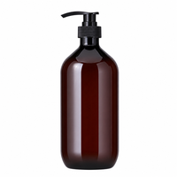 Bouteilles de distribution en plastique Boston en gros 100ML-1L PET pour sérum de soin de la peau, surface givrée