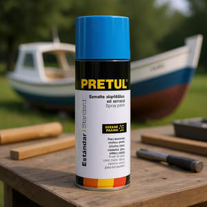 Peinture en aérosol bleu hollandais Pretul 400 ml pour meubles, plastique, bateau, revêtement liquide à base de nitrocellulose, qualité standard - Product Image 2