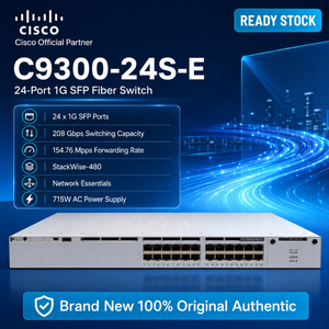สวิตช์ออปติคอล NIB C9300-24S-E 9300 24 พอร์ต SFP สำหรับเครือข่าย Network Essentials Managed Ethernet Switch รุ่น C9300-24S-E - Product Image 3