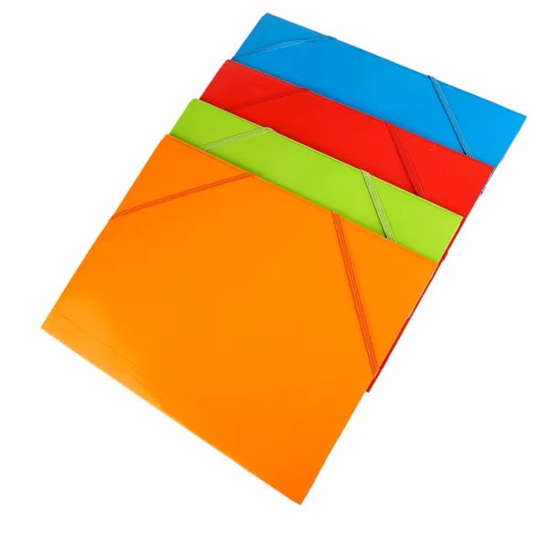 Customized A4 Paper File Folder Waterproof Color Assorted Cardboard Elastic File Organizer Document Folder