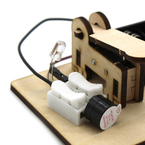 Kit de télégraphe en code morse en bois, expérience scientifique, jouet éducatif pour enfants de 7 à 9 ans, alimenté par batterie, commande manuelle - Product Image 3