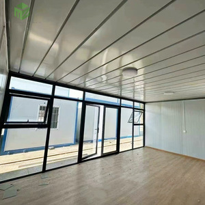 Casa Contenedor Oficina Moderna con Pared de Vidrio Rectangular, Solución de Proyecto de Construcción Prefabricada Móvil - Product Image 1