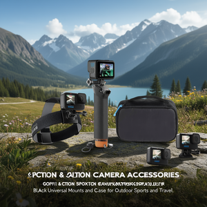Kit de Aventura para Cámara de Acción GoPro, Soportes Universales Negros y Estuche para Deportes al Aire Libre y Viajes - Product Image 3