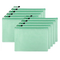 Carpeta de Archivos Personalizada A4 con Cierre de Cremallera y Malla de PVC, con Logotipo, para Organización de Oficina y Hogar, Carpeta para Conferencias