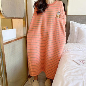 Nuovo pigiama di maternità a maniche lunghe <span class=keywords><strong>da</strong></span> donna a righe in maglia per la stagione primaverile - Product Image 3