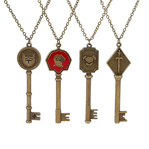 Collar con colgante de cuentas de los Cuatro Caballeros del Castillo de <span class=keywords><strong>Evil</strong></span> <span class=keywords><strong>4</strong></span>, estilo vintage, <span class=keywords><strong>4</strong></span> piezas/set, joyería retro para disfraz de cosplay - Product Image 1