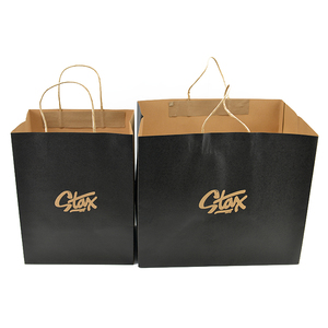 ถุงกระดาษคราฟท์แบบพกพาสำหรับร้านอาหารร้านกาแฟร้านกาแฟสั่งติดโลโก้ได้ตามต้องการ - Product Image 2