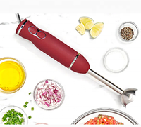 Mixeur Plongeant Portable 2 Vitesses 4-en-1 avec Lame en Acier Inoxydable 304 à 4 Lames, Moteur 100% Cuivre Pur pour Usage Domestique
