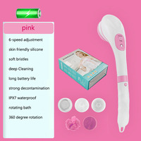 MYS-001 elektrische Bade bürste IPX7 Langstielige Bade massage für Erwachsene Hoch geschwindigkeit rotation Bade bürste mit weichen Borsten