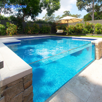 Piscine en acrylique avec panneau de fond en acrylique pour une piscine extérieure moderne et élégante