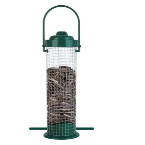 Sınır Ötesi Özel Dış Mekan Asılı Otomatik Metal Demir Örgü Kuş Yemliği Üç Parçalı Set - Product Image 3
