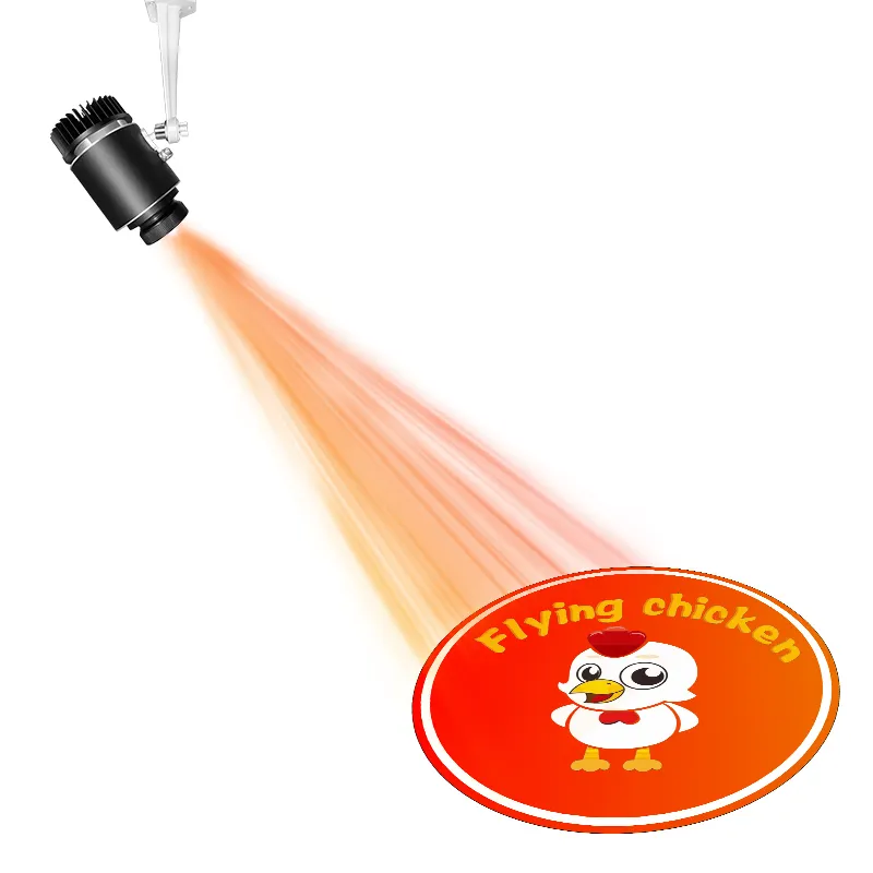 Yüksek çözünürlüklü Custom15w statik projektör etkisi Led reklam logosu desen Gobo projektör ışık dükkanlar için parti