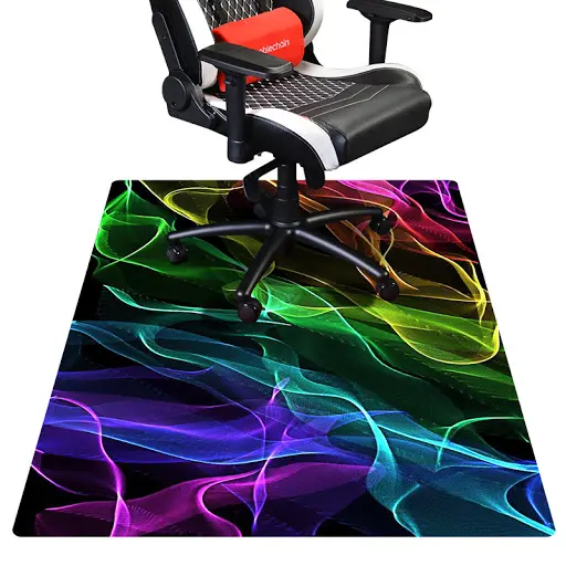 Custom Waterproof Anti Slip Computer Gaming Office Chair Floor Mat Carpet Floor Desk Chair Mat for Hardwood