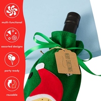 Xmas Designs Noël Bouteille De Vin Couvre Bouteille Pull Robe Feutre Noël Vin Manches Bouteille De Vin cadeau Sacs