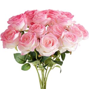 Rose artificielle à toucher réel, grande tige de 73 cm, rose en tissu de soie à tige unique pour la décoration florale de mariage - Product Image 5